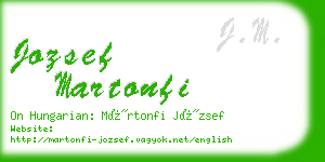 jozsef martonfi business card